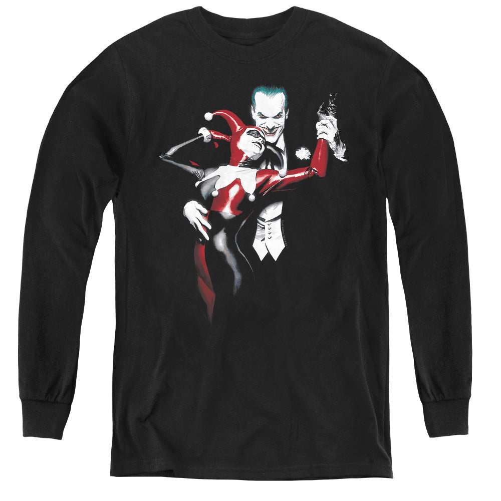 Batman Harley And Joker Long Sleeve Kids Youth T Shirt Black Officially Licensed