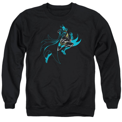 Batman Neon Batman Mens Crewneck Sweatshirt Black