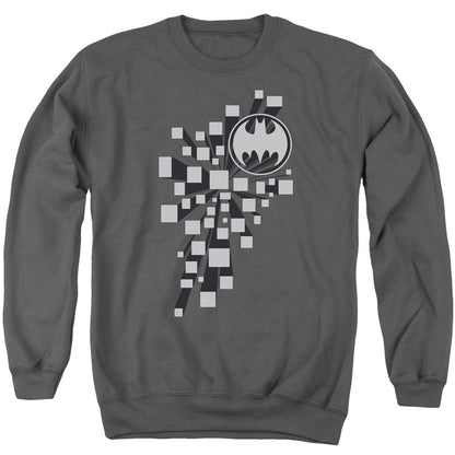 Batman Gotham 3D Mens Crewneck Sweatshirt Charcoal
