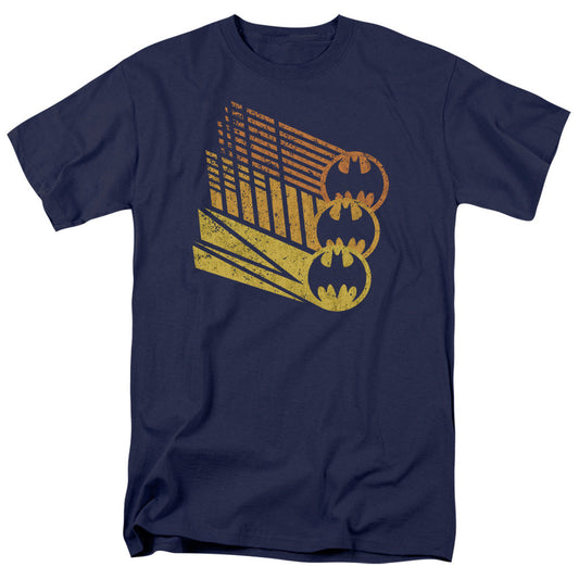 Batman Bat Signal Shapes Mens T Shirt Navy Officially Licensed