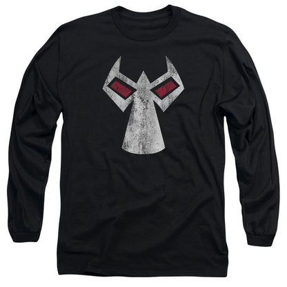 Batman Bane Mask Mens Long Sleeve Shirt Black Officially Licensed
