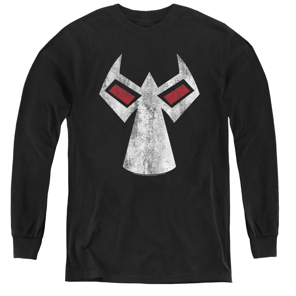 Batman Bane Mask Long Sleeve Kids Youth T Shirt Black Officially Licensed