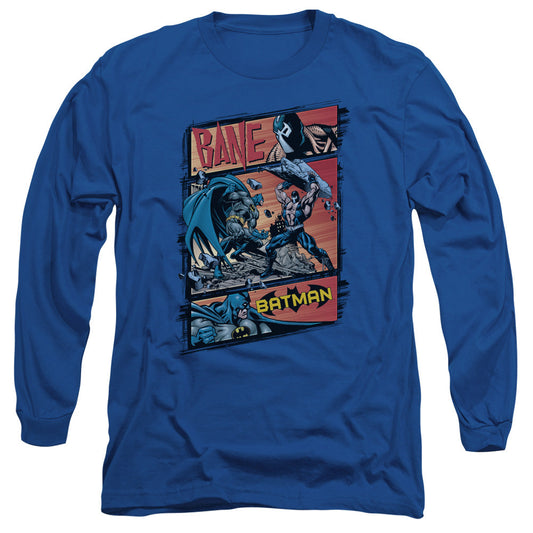 Batman Epic Battle Mens Long Sleeve Shirt Royal Officially Licensed