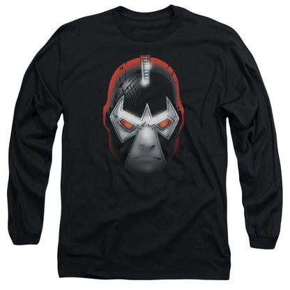 Batman Bane Head Mens Long Sleeve Shirt Black Officially Licensed