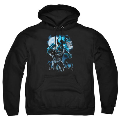 Batman Moonlight Bat Mens Hoodie Black Officially Licensed