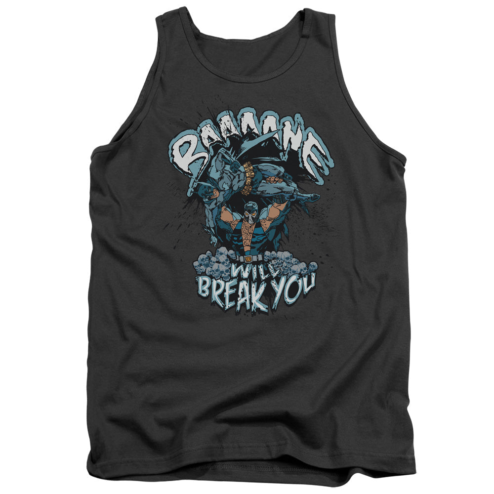 Batman Bane Will Break You Mens Tank Top Shirt Charcoal Officially Licensed