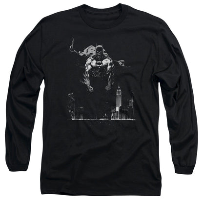 Batman Dirty City Mens Long Sleeve Shirt Black Officially Licensed
