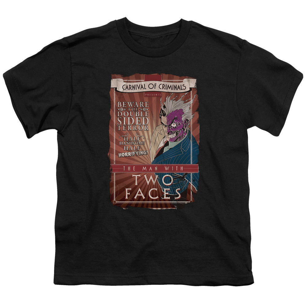 Batman Two Faces Kids Youth T Shirt Black Officially Licensed