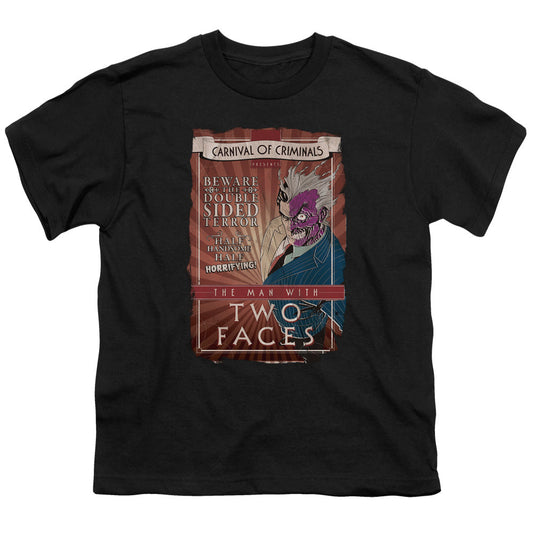 Batman Two Faces Kids Youth T Shirt Black Officially Licensed