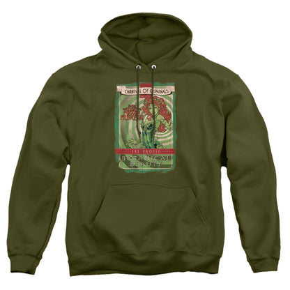 Batman Botanical Beauty Mens Hoodie Military Green Officially Licensed