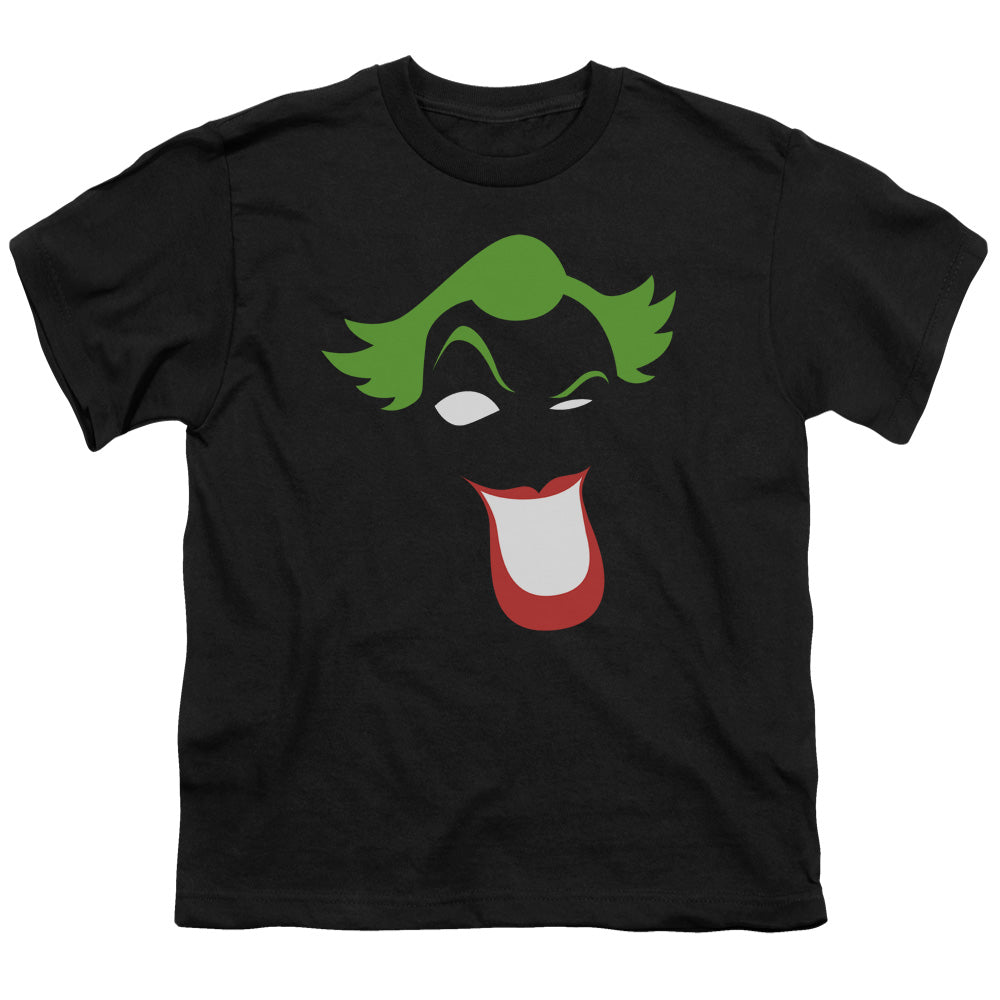 Batman Joker Simplified Kids Youth T Shirt Black Officially Licensed