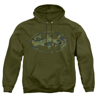 Batman Marine Camo Shield Mens Hoodie Military Green Officially Licensed