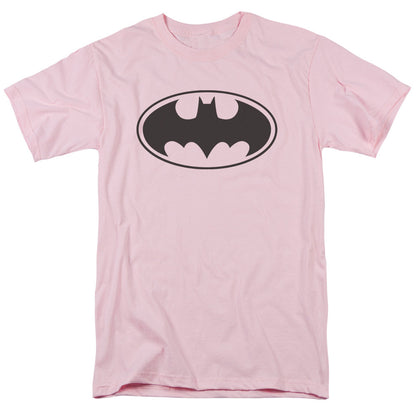 Batman Black Bat Mens T Shirt Pink Officially Licensed