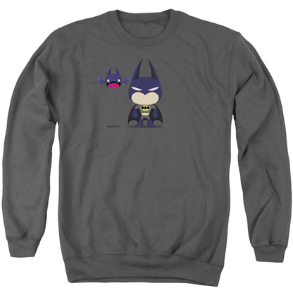 Batman Cute Batman Mens Crewneck Sweatshirt Charcoal