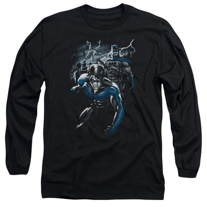 Batman Dynamic Duo Mens Long Sleeve Shirt Black Officially Licensed