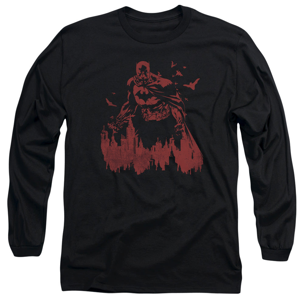 Batman Red Knight Mens Long Sleeve Shirt Black Officially Licensed