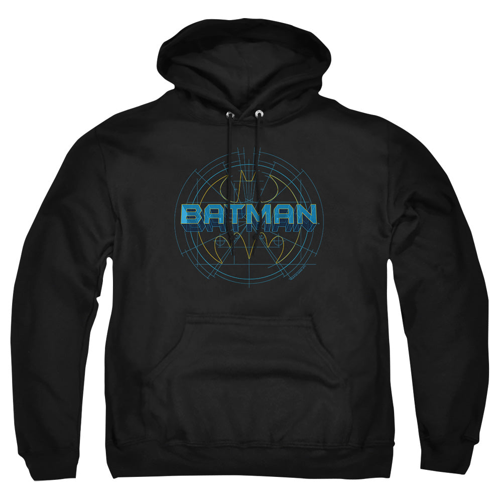 Batman Bat Tech Logo Mens Hoodie Black Officially Licensed