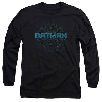 Batman Bat Tech Logo Mens Long Sleeve Shirt Black Officially Licensed