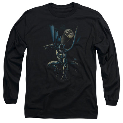Batman Calling All Bats Mens Long Sleeve Shirt Black Officially Licensed