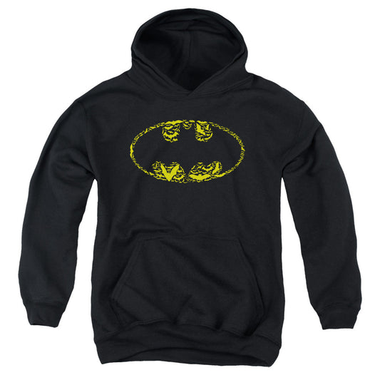 Batman Bats On Bats Kids Youth Hoodie Black Officially Licensed