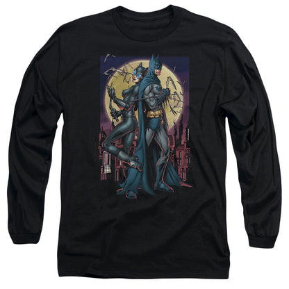 Batman Paint The Town Red Mens Long Sleeve Shirt Black Officially Licensed