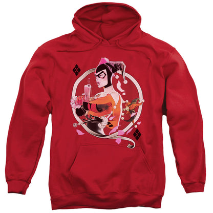 Batman Harley Q Mens Hoodie Red Officially Licensed