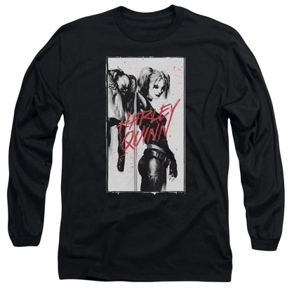 Batman Inked Quinn Mens Long Sleeve Shirt Black Officially Licensed