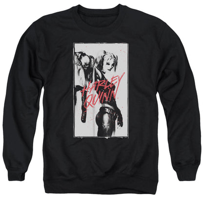 Batman Inked Quinn Mens Crewneck Sweatshirt Black