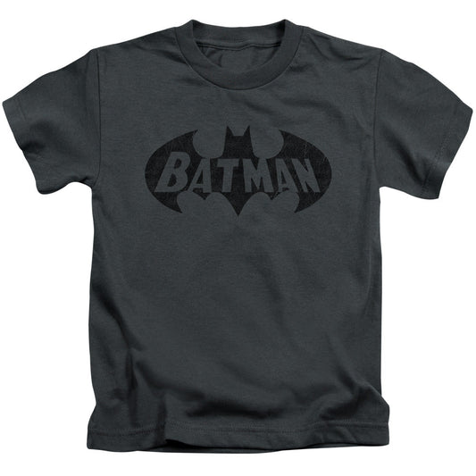 Batman Crackle Bat Juvenile Kids Youth T Shirt Charcoal Officially Licensed