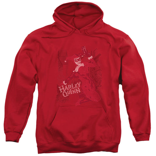 Batman Harley's Packing Mens Hoodie Red Officially Licensed