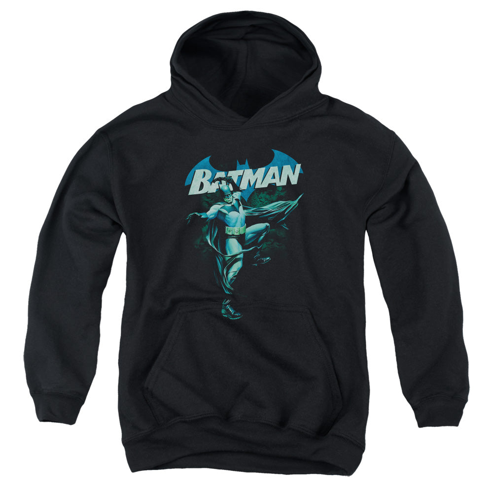 Batman Blue Bat Kids Youth Hoodie Black Officially Licensed