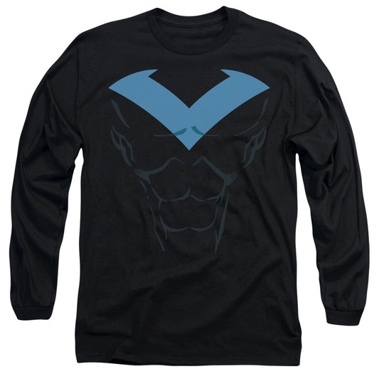 Batman Nightwing Costume Mens Long Sleeve Shirt Black Officially Licensed