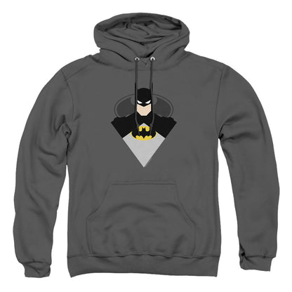 Batman Simple Bat Mens Hoodie Charcoal Officially Licensed
