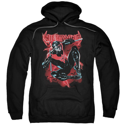 Batman Lightwing Mens Hoodie Black Officially Licensed