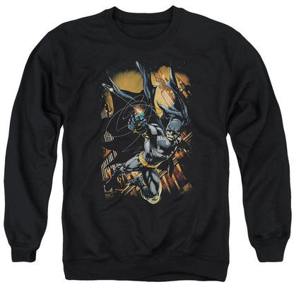 Batman Grapple Fire Mens Crewneck Sweatshirt Black