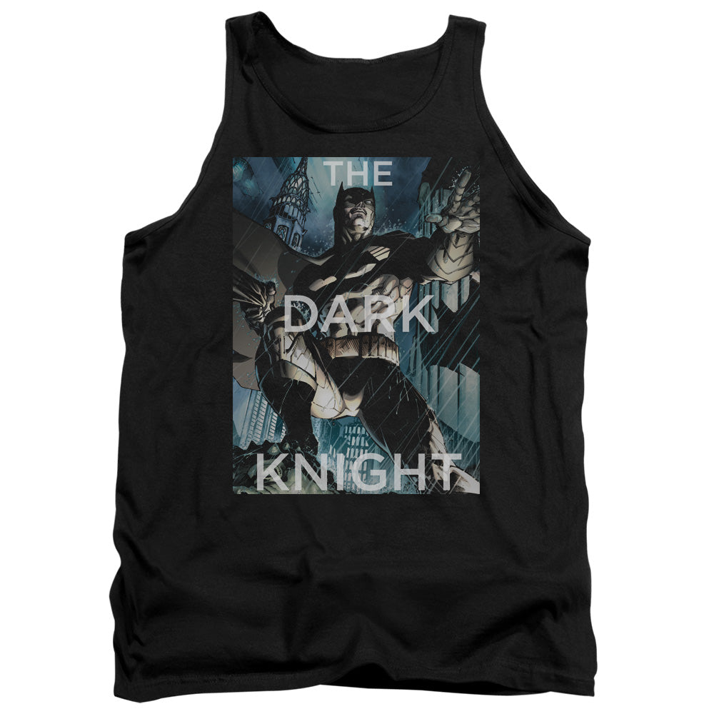Batman Fighting The Storm Mens Tank Top Shirt Black Officially Licensed