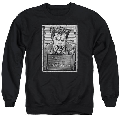 Batman Joker Inmate Mens Crewneck Sweatshirt Black