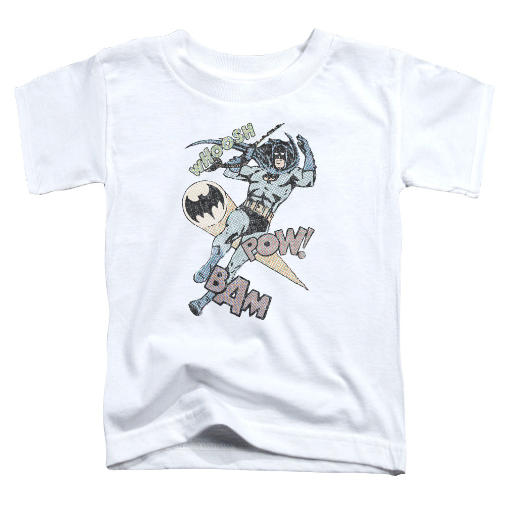 Batman Halftone Swing Toddler Kids Youth T Shirt White Officially Licensed