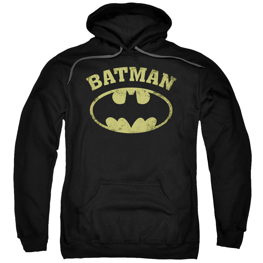 Batman Over Symbol Mens Hoodie Black Officially Licensed