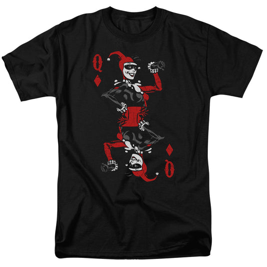 Batman Quinn Of Diamonds Mens T Shirt Black Officially Licensed