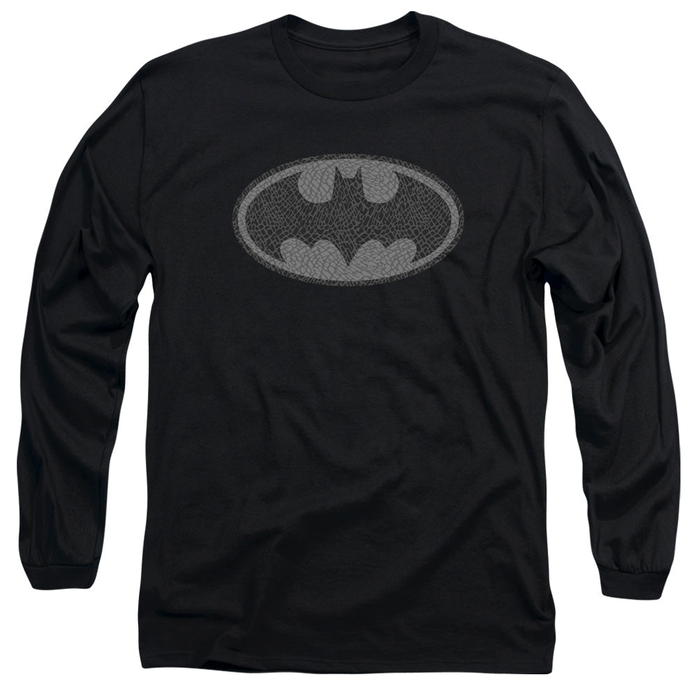 Batman Elephant Signal Mens Long Sleeve Shirt Black Officially Licensed
