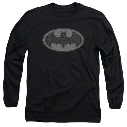 Batman Elephant Signal Mens Long Sleeve Shirt Black Officially Licensed