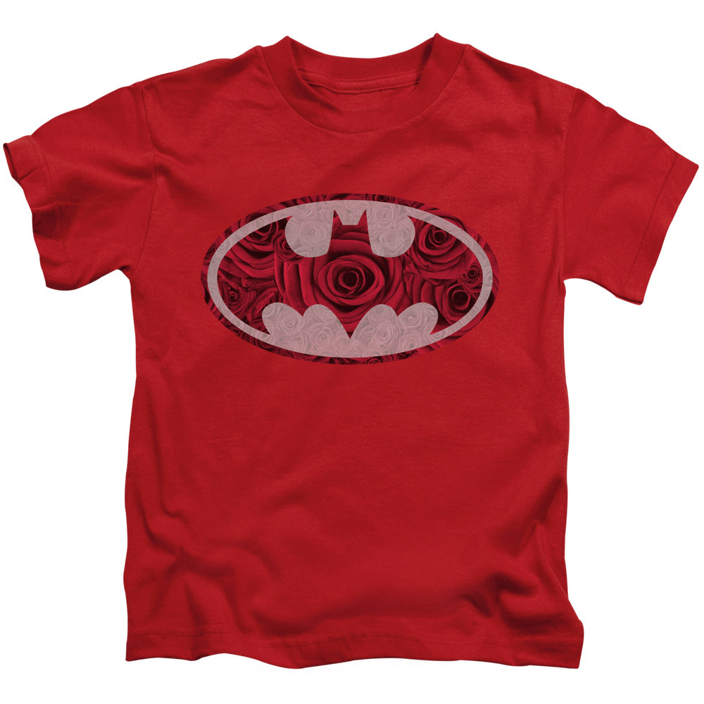 Batman Rosey Signal Juvenile Kids Youth T Shirt Red Officially Licensed