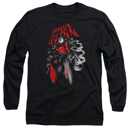 Batman Down The Barrel Mens Long Sleeve Shirt Black Officially Licensed