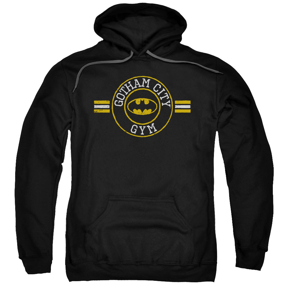 Batman Gotham City Gym Mens Hoodie Black Officially Licensed
