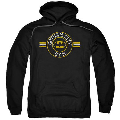 Batman Gotham City Gym Mens Hoodie Black Officially Licensed