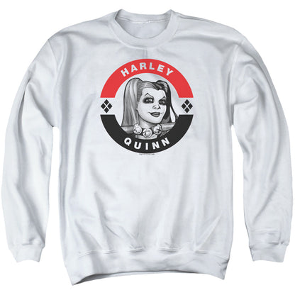 Batman Harley President Circle Mens Crewneck Sweatshirt White