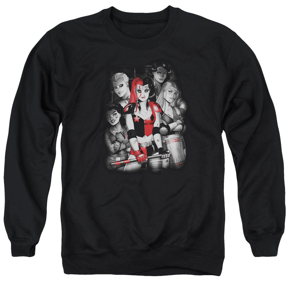 Batman Bad Gals Bw Mens Crewneck Sweatshirt Black