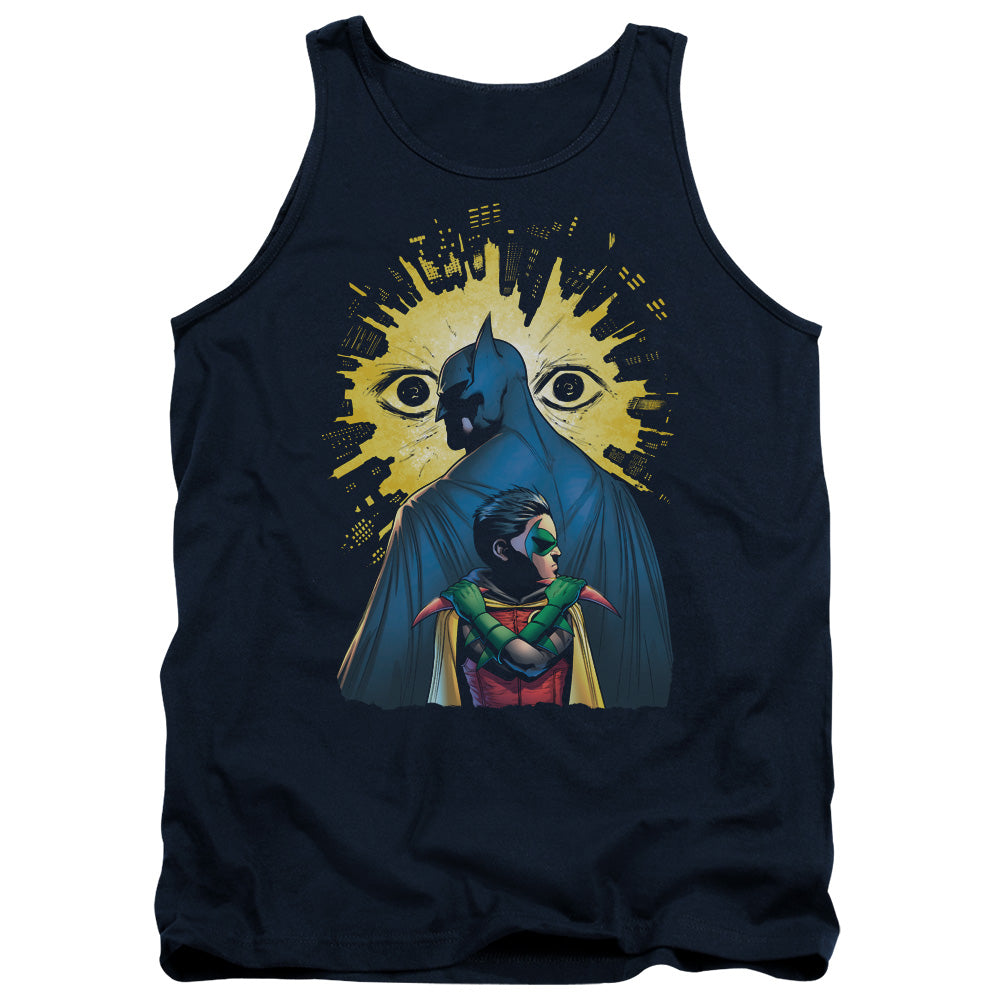 Batman Watchers Mens Tank Top Shirt Navy Blue Officially Licensed