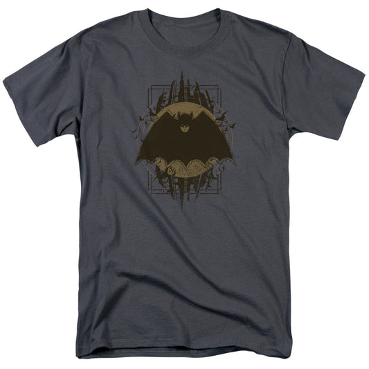 Batman Batman Crest Mens T Shirt Charcoal Officially Licensed